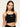 Black Core Soft Rib Cropped Cami Vest.