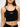 Black Core Soft Rib Cropped Cami Vest.