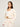 Cream Milana Cropped Linen Padded Blazer.