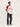 Cream & Red Raglan Mens T-shirt.