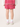 Pink & Red Striped Kids Shorts.