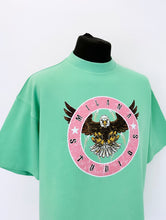 Load image into Gallery viewer, Green Heavyweight Eagle T-shirt.