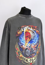 Load image into Gallery viewer, Washed Charcoal Heavyweight Eagle Long Sleeve T-shirt.