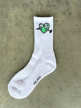 Load image into Gallery viewer, White Milana MS Heart Socks.