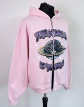 Load image into Gallery viewer, Pink Planet Multi Colour Zip Hoodie.