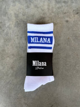 Load image into Gallery viewer, White Milana Crew Socks.