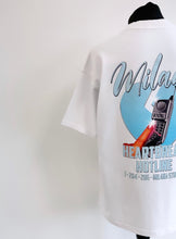 Load image into Gallery viewer, White Hotline Heavyweight T-shirt.