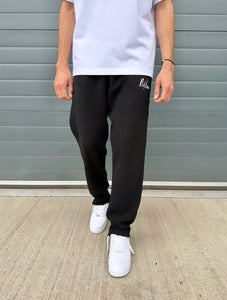 Black Relaxed Waffle Pants.