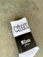 Load image into Gallery viewer, White Milana Bubble Socks.
