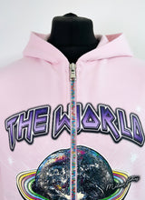 Load image into Gallery viewer, Pink Planet Multi Colour Zip Hoodie.