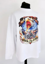 Load image into Gallery viewer, White Heavyweight Eagle Long Sleeve T-shirt.