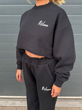 Load image into Gallery viewer, Black Essential Cropped Sweatshirt.