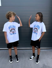 Load image into Gallery viewer, White Basketball Kids T-shirt.