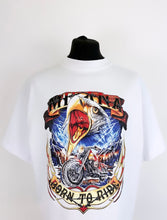 Load image into Gallery viewer, White Heavyweight Eagle T-shirt.