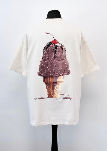Cream Heavyweight Ice Cream T-shirt.