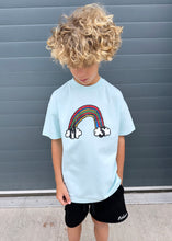 Load image into Gallery viewer, Baby Blue Rainbow Kids T-shirt.