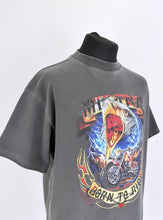 Load image into Gallery viewer, Washed Charcoal Heavyweight Eagle T-shirt.