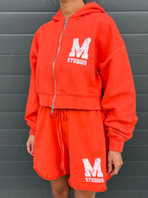 Load image into Gallery viewer, Candy Red M Studios Cropped Zip up.