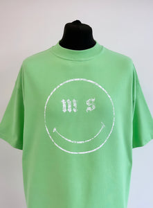 Apple Green Heavyweight Smiley T-shirt.