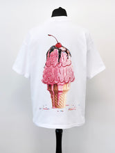Load image into Gallery viewer, White Heavyweight Ice Cream T-shirt.