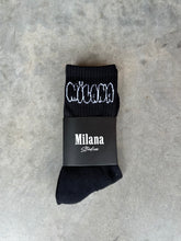 Load image into Gallery viewer, Black Milana Bubble Socks.
