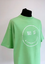 Load image into Gallery viewer, Apple Green Heavyweight Smiley T-shirt.