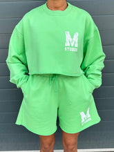 Load image into Gallery viewer, Apple Green M Studios Cropped Sweatshirt.
