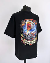 Load image into Gallery viewer, Black Heavyweight Eagle T-shirt.