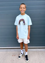 Load image into Gallery viewer, Baby Blue Rainbow Kids T-shirt.