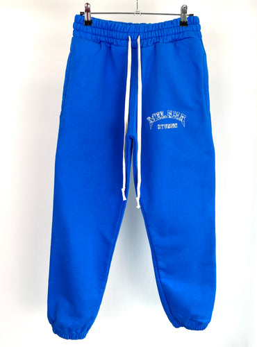 Cobalt Blue Arched Sweatpants.