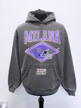 Load image into Gallery viewer, Washed Charcoal Super Bowl Hoodie.