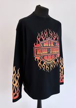 Load image into Gallery viewer, Black Harley Heavyweight Long-sleeve T-shirt.