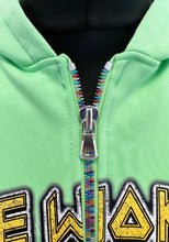 Load image into Gallery viewer, Apple Green Planet Multi Colour Zip Hoodie.