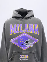 Load image into Gallery viewer, Washed Charcoal Super Bowl Hoodie.