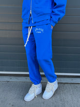 Load image into Gallery viewer, Cobalt Blue Arched Sweatpants.