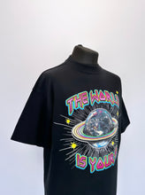 Load image into Gallery viewer, Black Heavyweight Planet T-shirt.