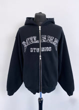 Load image into Gallery viewer, Black Arched Heavyweight Zip up.