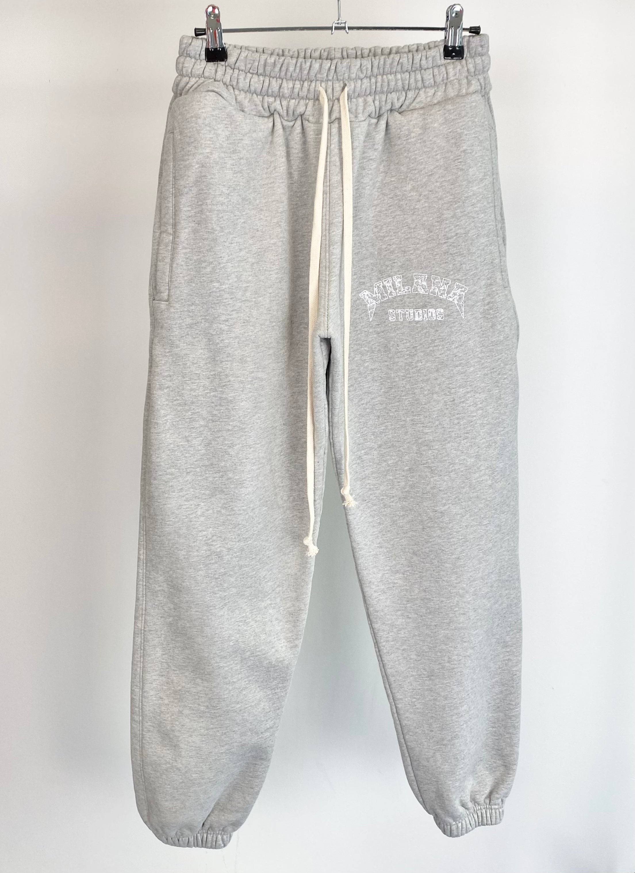 Marl Grey Arched Sweatpants.