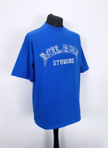Cobalt Blue Arched Heavyweight T-shirt.