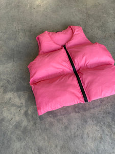 Pink Insulated Puffer Gilet.